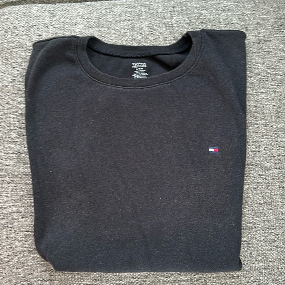 Tommy Hilfiger Women’s Black Short Sleeve 100% Cotton T-shirt Size Large - Picture 2 of 6
